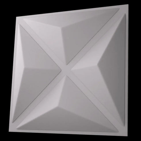 Anigma 3D PVC Wall Panels, Quadro Shape, Black/White, Easy Installation, 12 pieces - Anigma